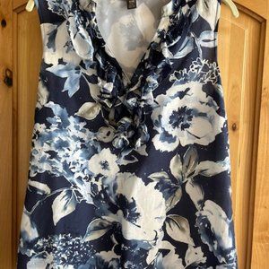 Tommy Bahama ruffled floral tank size Medium